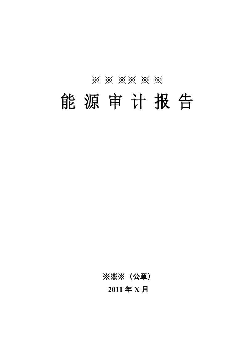 能源审计报告